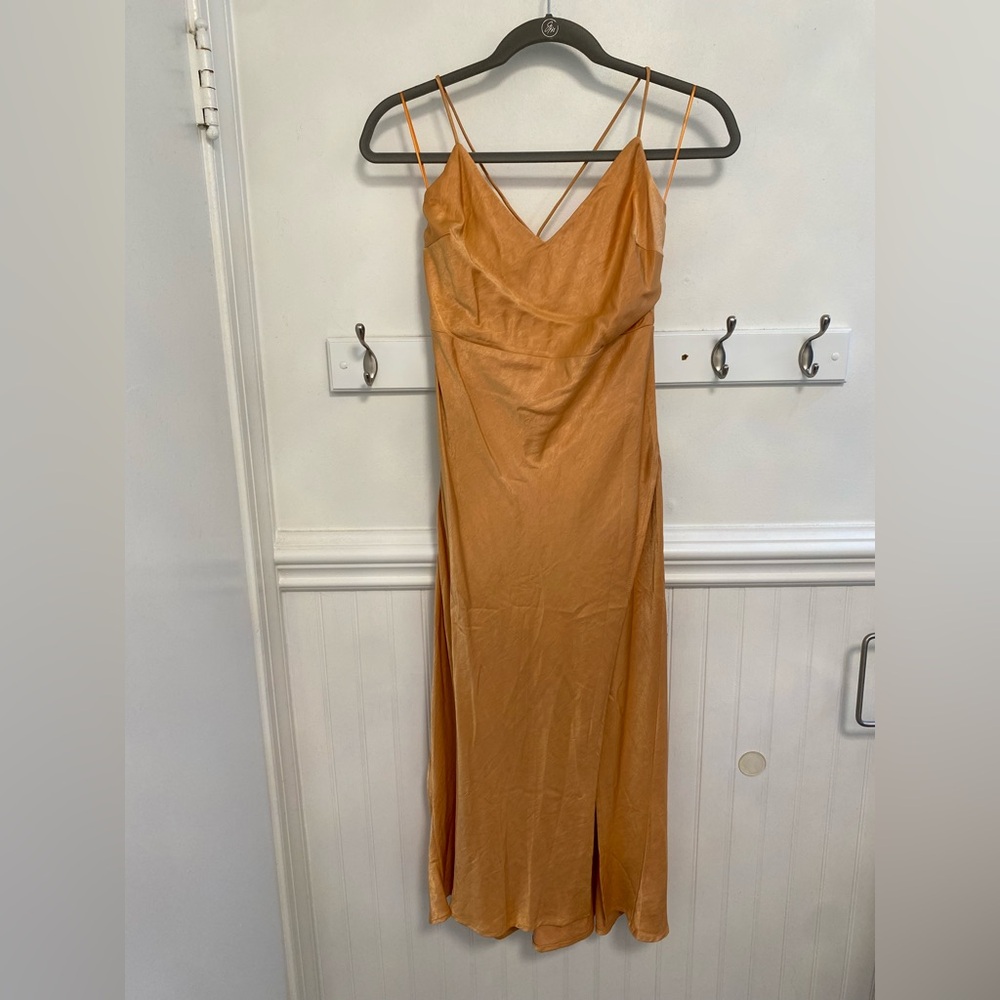 Hello Molly Spaghetti Strap Copper Maxi Dress
